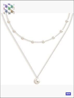 Dainty Layered Pearl Choker Necklace Set 14K Gold Plated Trendy Jewelry Gift